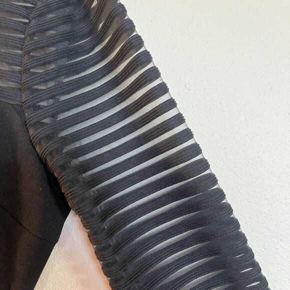 Lulus Black Bodycon Mesh Dress - M Like New - Picture 6 of 11